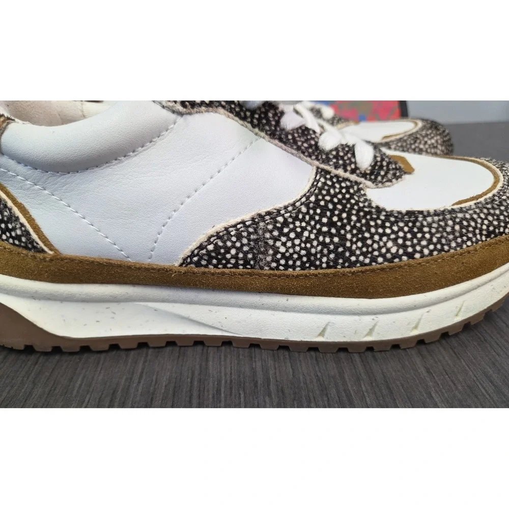 Madewell Shoes Women's 8.5M White Cheetah Animal Print Sneakers Low Leather